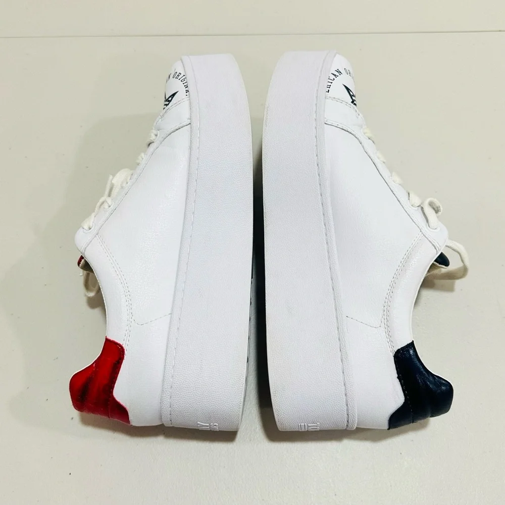 Tommy Jeans TJ85 Icon Platform Sneakers White‎ Leather Women's Size 9,5